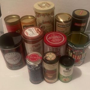 Decorative Cookie tin bundle 12 advertising cylinder Christmas cookies coffee